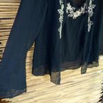 Dress Barn  12 Black Sheer Shell Top & Jacket Set Photo 3