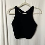 Athleta  Black Conscious Crop Sports Bra Size Medium Photo 1