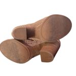 Lucky Brand Larise Suede Leather Perforated Ankle Booties Chunky Heels Size 6 Photo 2