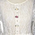 Byer California VINTAGE Amy Too!  White Lace Pleated
Duster Cardigan Dress 14.5 Photo 5