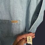 Ariat NWT  Women’s Denim Herringbone Romper Size Small Blue Short Sleeve Photo 2