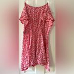 Lulus  Red and White Leaf‎ Print Romper Size Small Photo 2