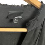 Greylin Sachi Frayed Black Long Sleeve Button Up Mini Dress Size Small Photo 5