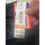 Morgan & Co Strapy Open Criss Cross Back Maxi Gown Dress Sz 7/8 Navy/White NWT Blue Photo 4