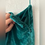 Free People NWT  Deep Teal Velvet Mini Skirt SZ 10 Photo 6