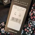 New Look Black Floral V-Neck Dress NWT Size 10 Wedding Guest Dress Photo 6