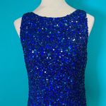 NWT Sachin + Babi Mariah Gown Cobalt Blue Cowl Back Sequin Holiday NYE Size 2 Photo 3
