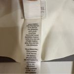 Chico's  Size 2 Ecru‎ Faux Leather Strip Open Front Cardigan Coastal Lagenlook L Photo 5