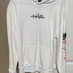 Hollister  White Hoodie Los Angeles Airbrush Back Size Medium Photo 0