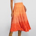 ALLSAINTS NWT ALL SAINTS Eva Sunburst Orange Ombré Maxi Tiered Skirt Size US 8 Photo 0