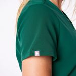 FIGS  Women's Catarina One Pocket Scrub Top in Hunter Green, Size Medium Photo 5
