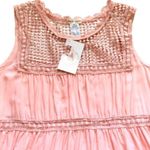 Main Strip Top Blouse Pink Lace Babydoll Sleeveless Blouse Top Size Small NWT Photo 8