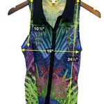 Decree | Sleeveless Button-Down Blouse – Colorful Tropical Jungle Print (Size M) Photo 5