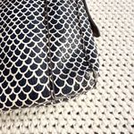 Fossil  Gemma Blue White Mermaid Fish Scale Print Coated Canvas Small Crossbody Photo 5