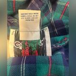 Lanz Originals Tartan Plaid Flannel Dress Size 10 VINTAGE 1980's Blue Photo 3