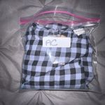 BeachLunchLounge  Roberta Black Blue Gingham Bell Sleeve Flannel‎ Top Women Large Photo 10