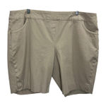 Soft Surroundings Beige Stretch Pull On Bermuda Shorts Size 2X Khakhi Stretch Photo 0