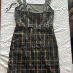 Forever 21 Plaid Black and Gold Women's Dress Photo 3