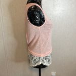 Papaya  Peach Pink Tank Blouse Open Back Lace Hem Pocket NWOT Size Small‎ Photo 1
