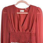 Wilfred  Aritzia Wistful Rosy Red Blouse Photo 3