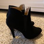 Bella Marie Black Suede Ankle Booties Photo 2