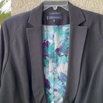 Anne Klein NWT 🖤  Dressy Black Blazer/Jacket, Floral Print Lining, Zip Closure Photo 5