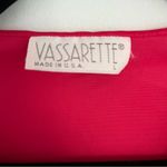 Vassarette VTG  Nightgown Hot Pink Button Up Women’s L 3/4 Sleeve Silky Nylon Photo 4
