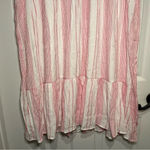 Blu Pepper Perch by Size 2x Embroidered Pink Stripe Ruffle Sleeve Mini Dress Photo 3