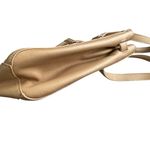 Longaberger Basket Woven Leather Shoulder Bag Stairstep Weave Caramel Photo 7