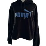Puma  Athletic Sporty Women's Black Hoodie with Light Blue Logo Sz  XL Photo 0