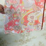 Vintage 60s 70s pink white floral paisley mod print satin sleeveless mini dress Size XL Photo 3