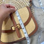 Mango Raffia-Effect Contrast Canvas Crossbody Bag Shoulder Bag Faux Leather Photo 14