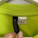 Divided Sweatshirt Cropped Crewneck Neon Green Safety Yellow Quote Graphic Comfy Photo 5