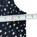 Escada Navy Blue Polka Dot Silk Midi Dress Ruffles V Photo 4