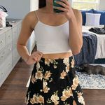 Black Floral Mini Skirt Size M Photo 3