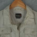 Royal Robbins  Shirt Womens XL Expedition Safari Button Up Long Sleeve Nylon Tan Photo 2