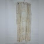 Cream Lace Long Vest embroidery faux design duster kimono Photo 4