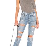 Revolve GRLFRND Karolina High Rise Waisted Distressed Hey Jude Skinny Jeans Photo 0