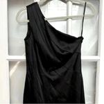 Calvin Klein Classic Black One Shoulder Satin Timeless Formal Party Dress Size 2 Photo 5