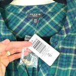 Torrid NWT Harper Brushed Green Plaid Softest Flannel Tunic Pullover Top Size 00 Photo 4