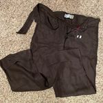 Old Navy  brown linen cuffed capris size 6 Photo 0