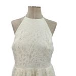 Bardot Teo Lace Mini Dress Halter Open Back White Size US 10 Photo 4
