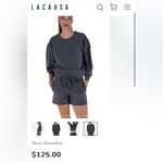 Lacausa NWT  Slater Sweatshirt Washout Grey Size S Oversized Photo 1