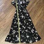 American Rag Faux Wrap Maxi Dress Color: Tossed Floral Black Size Small Photo 11
