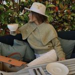 ZARA Wide Lapel Knit Sweater NWT Size Small Mid Green Preppy Photo 1