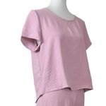 Saints New 2 Piece Set Wide Leg Pant Short Sleeve Top Blush Pink Women’s Size XL Photo 5