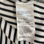 Chico's Womens Size 3 L Tunic White Black Split Stripe 3/4 Sleeve Oversized Top Photo 4