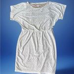 New York&Co stretch eyelet white dress dolman sleeve XL elastic waist round neck Photo 1