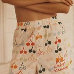 Anthropologie the Wren Boxer Shorts, Cherry Print Photo 0