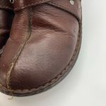 b.ø.c Brown Leather‎ Clogs Slides Studded Buckle Comfort Shoes Women’s 8 BC6650 Photo 3